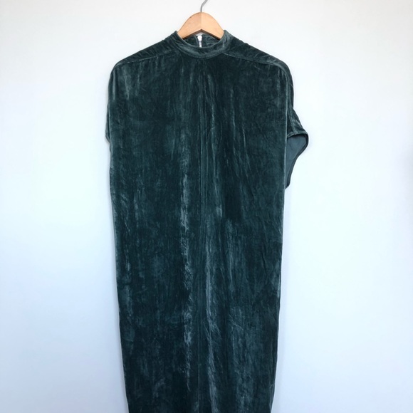 Rick Owens long green emerald velvet gown dress - Picture 2 of 6
